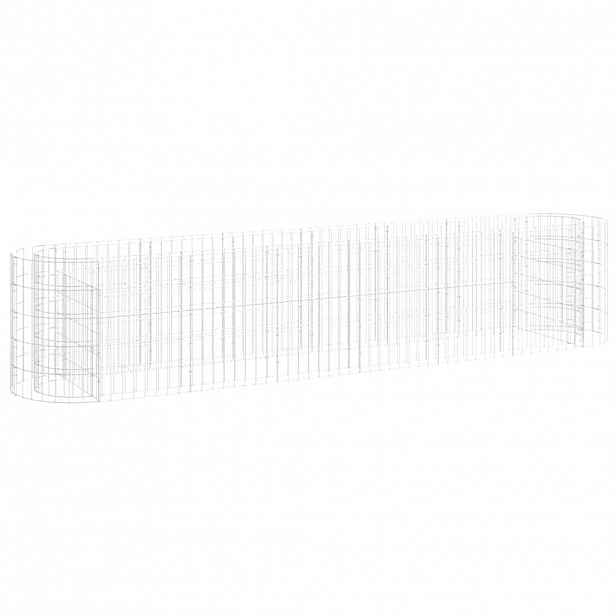 vidaXL Gabionový vyvýšený záhon pozinkované železo 260 x 50 x 50 cm