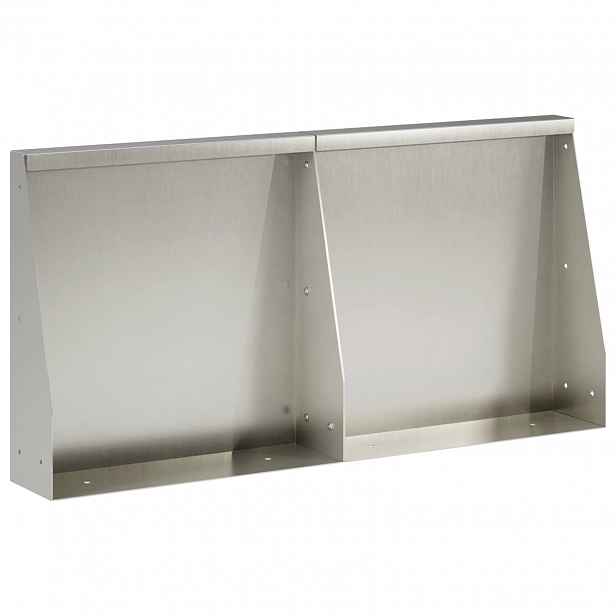 vidaXL Opěrná zeď 2 ks 40 x 12 x 30 cm Nerezová ocel Stříbrná