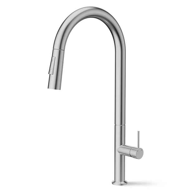 Kuchyňská Baterie Inox 455 MM Kartáčovaná S Vytahovací Sprškou 360°