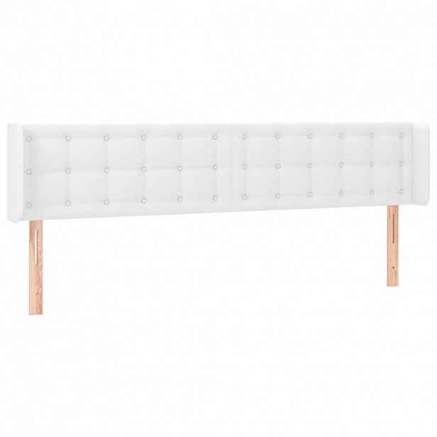 vidaXL Čelo postele typu ušák bílá 183x16x78/88 cm umělá kůže