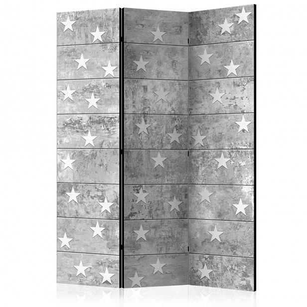 Paraván Stars on Concrete Dekorhome 135x172 cm (3-dílný)