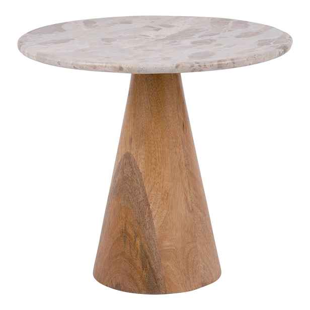 Kulatý odkládací stolek s deskou v dekoru mramoru ø 50 cm Force   – Leitmotiv