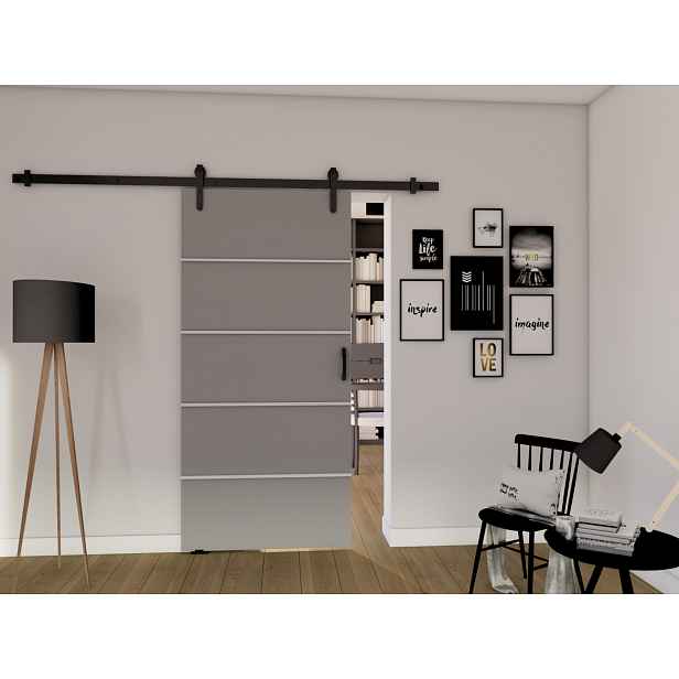 Posuvné interiérové dveře BUSHLAND 2 - 86 cm, šedé