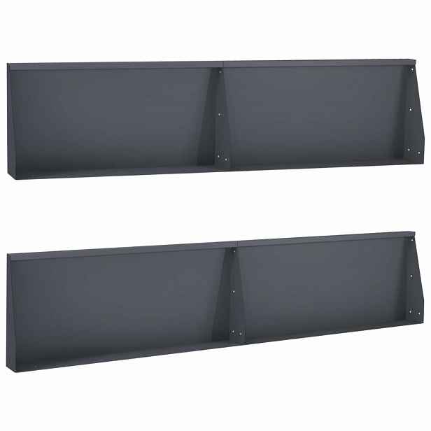 vidaXL Opěrná zeď 4 ks 100 x 12 x 40 cm Ocel Antracitová
