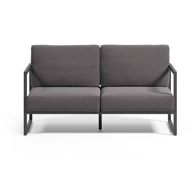 Tmavě šedá hliníková zahradní pohovka Comova – Kave Home