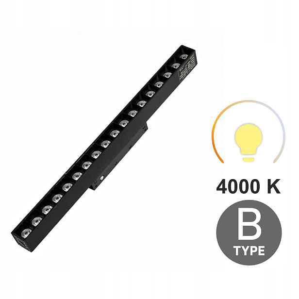Lineární reflektor Grille 18W 4000K Neutrální Typ B Smart Track 48VDC
