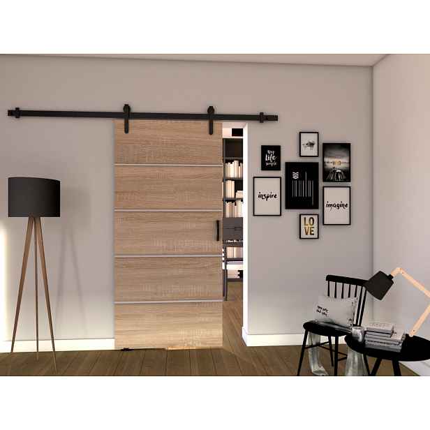 Posuvné interiérové dveře BUSHLAND 2 - 86 cm, dub sonoma