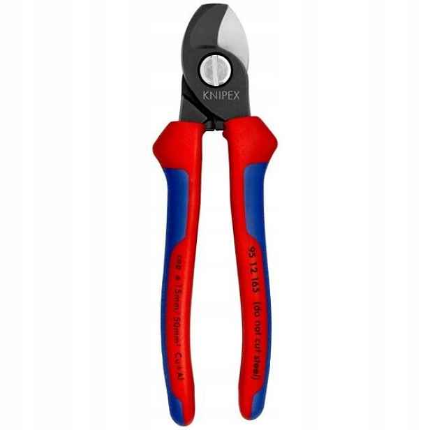 Knipex kleště na kabely 165mm, brynýrované, vicesložková rukojeť, 9512165
