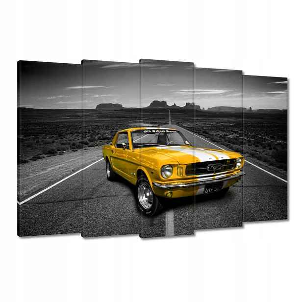 Obrazy 150x95 Oldtimer žlutý Ford Mustang