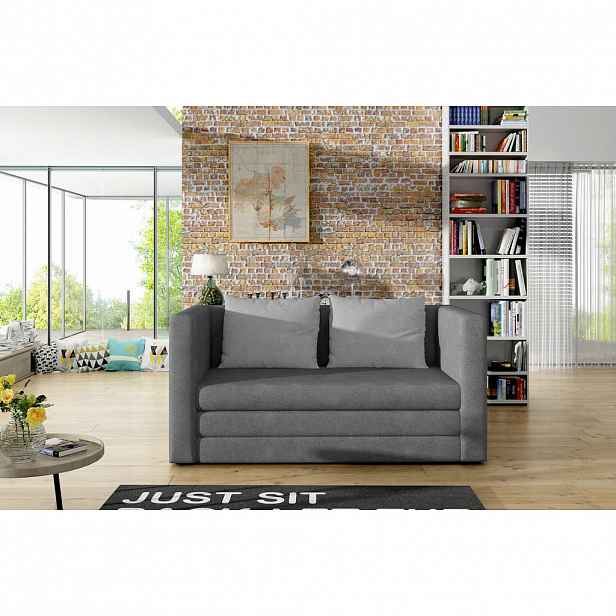 MID.YOU ROZKLÁDACÍ POHOVKA, textil, šedá, světle šedá