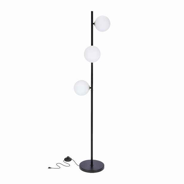 Stojací Lampa Candellux Kama 150cm 3x28W G9 Černá/Bílá