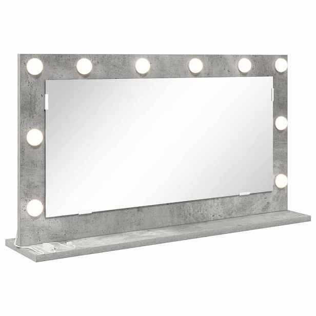 vidaXL Toaletní zrcadlo Betonově šedá 80 x 45 x 18 cm Obdélníkový