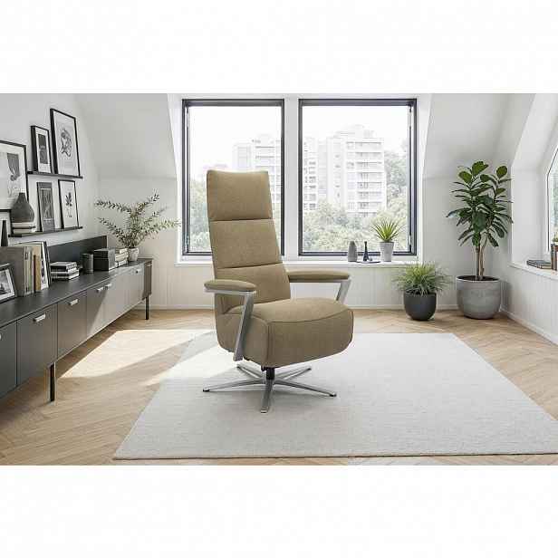 Sit & More RELAXAČNÍ KŘESLO, textil, olivově zelená