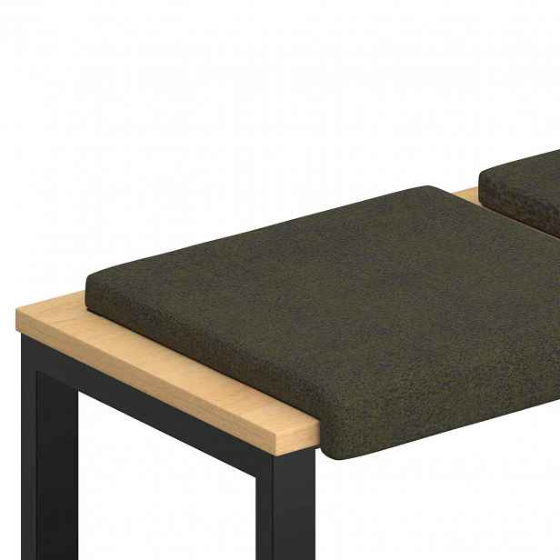 vidaXL Polštář na lavici 4 ks Umělý semiš Armádně zelená Hloubka 35 cm