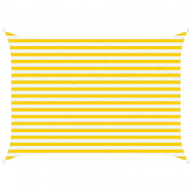 vidaXL Sluneční plachta Žlutá a bílá 2,5 x 3,5 m 100% polyester Oxford