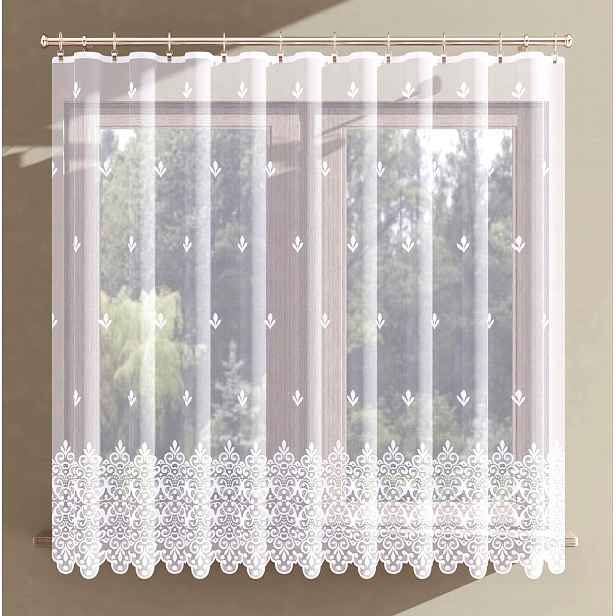 Vzor 107449 záclona velikost 400 x 180 cm rovná (hotová) s lemováním