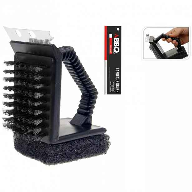 BBQ Kartáč na čištění grilů 3V1