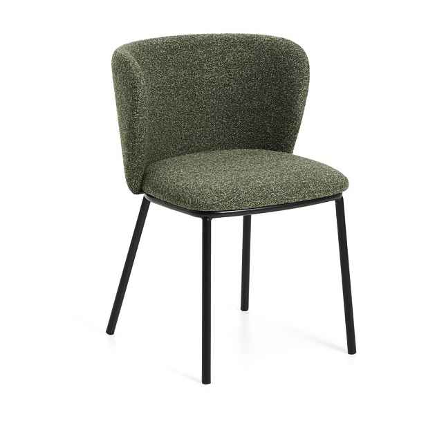 Zelené čalouněné jídelní křeslo Ciselia – Kave Home