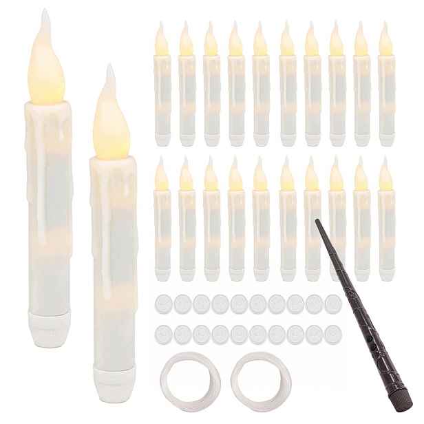 24 Levitující Led svíčky se sadou pro zavěšení na tematické akce