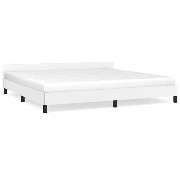 vidaXL Rám postele s čelem bez matrace bílý 200x200 cm