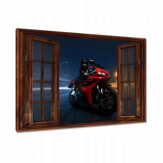 Obrazy 90x60 Červený motocyklový závodník