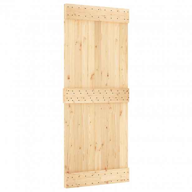 vidaXL Posuvné dveře NARVIK Přirozená a černá 85 x 210 cm (152,5 cm)