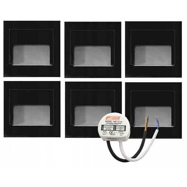 Led schodišťové osvětlení 6 Ks napájecí zdroj Komplet