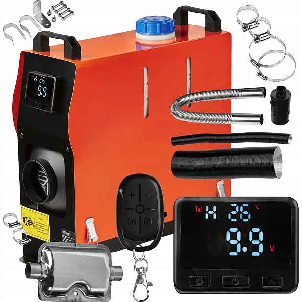 Naftové Topidlo Parkovací Topení 12V 9kW LCD Pilot Bus Kamion Kamper