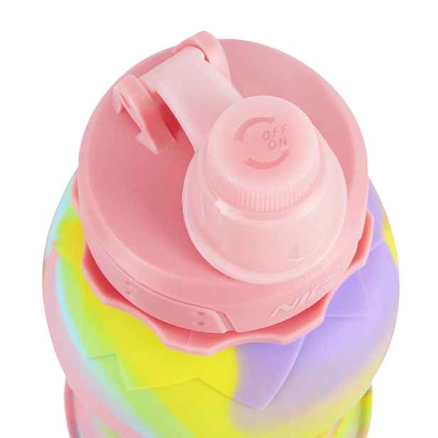 NC4102 RŮŽOVÁ SILIKONOVÁ SKLÁDACÍ LÁHEV 700ML NILS CAMP