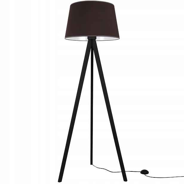 Stojací Lampa Podlahová Trojnožka S Stínítkem Hnědá Do Ložnice Obývacího Pokoje Pl