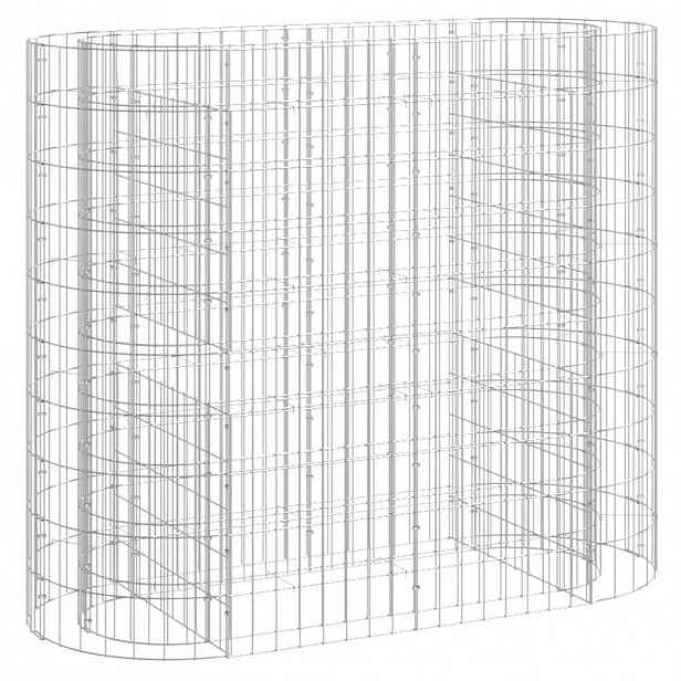 vidaXL Gabionový vyvýšený záhon pozinkované železo 120 x 50 x 100 cm