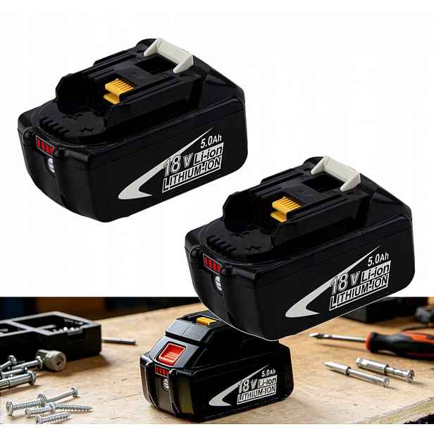 2X 18V Baterie Pro Nářadí Makita BL1850 BL1860B BL1855 BL1840