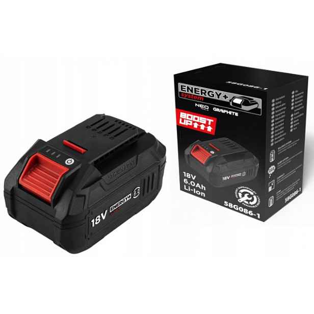 Akumulátor Energy+ 18V Li-ion 6.0AH Boost Up Graphite 58G086-1