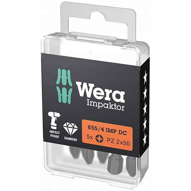 Bit Impaktor PZ2x50mm, 5ks/balíček, pro držák 1/4", DIN3126 E6,3 Wera
