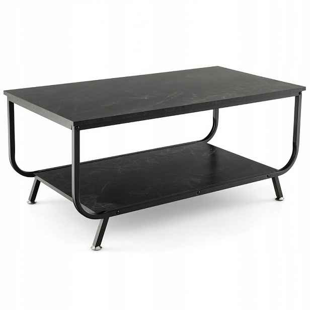 Kávový stolek Costway obdélníkový 105 x 55 x 46,5 cm černý