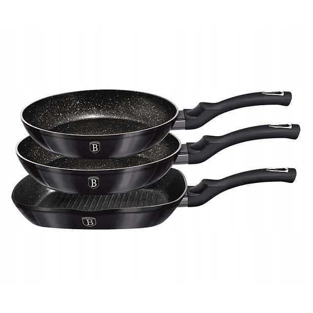 Sada 3 Granitových Pánví Berlinger Haus BH-6904 Carbon Pro