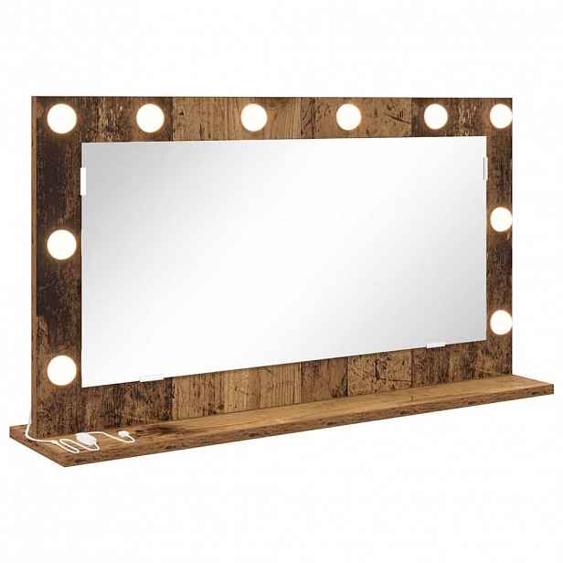 vidaXL Toaletní zrcadlo Staré dřevo 80 x 45 x 18 cm Obdélníkový