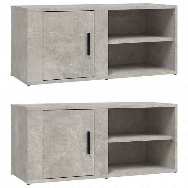 vidaXL TV skříňky 2 ks betonově šedé 80 x 31,5 x 36 cm kompozit