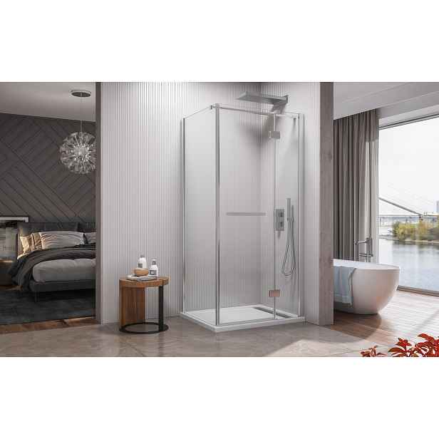 CRYSTAL R13 CHROM Sprchová zástěna čiré sklo 8mm 100x80x200cm