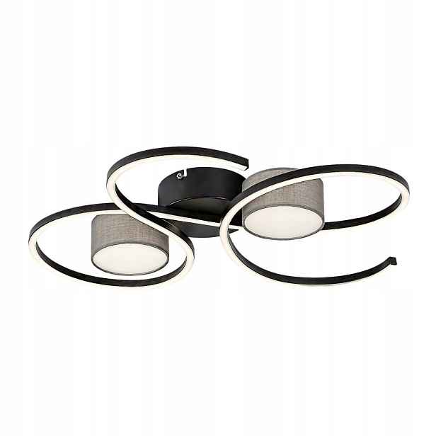 Elegantní moderní stropní stropní svítidlo Shiena černý do obývacího pokoje