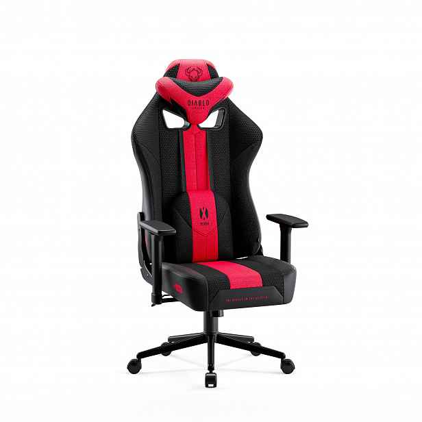 Látková herní židle Small Size, karmínový-antracitový: Diablo X-Player 2.0