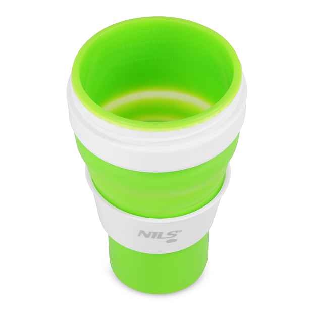 NC4103 SV.ZELENÝ SILIKONOVÝ SKLÁDACÍ HRNEK 600ML NILS CAMP