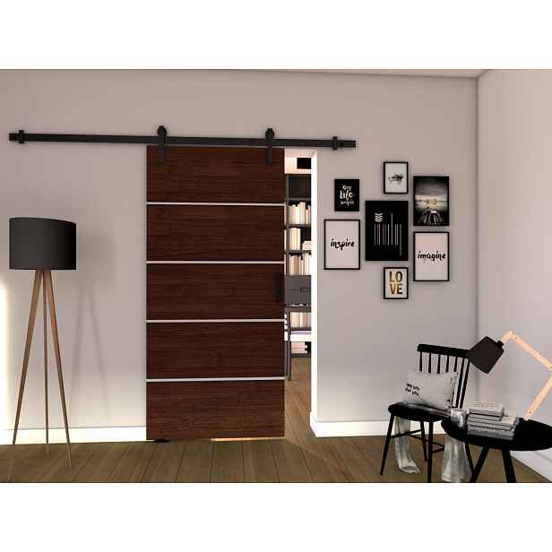 Posuvné interiérové dveře BUSHLAND 2 - 96 cm, wenge
