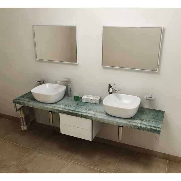 Sapho AVICE deska pod umyvadlo 210x50cm, tl.5cm, aquamarine