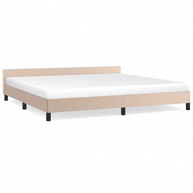 vidaXL Rám postele s čelem bez matrace cappuccino 200x200 cm