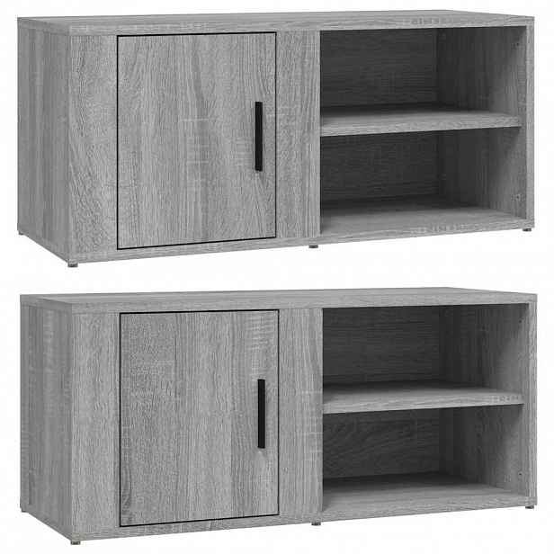 vidaXL TV skříňky 2 ks šedé sonoma 80 x 31,5 x 36 cm kompozitní dřevo