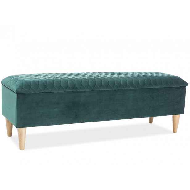 Zelená jednolůžková postel AZURRO VELVET 78