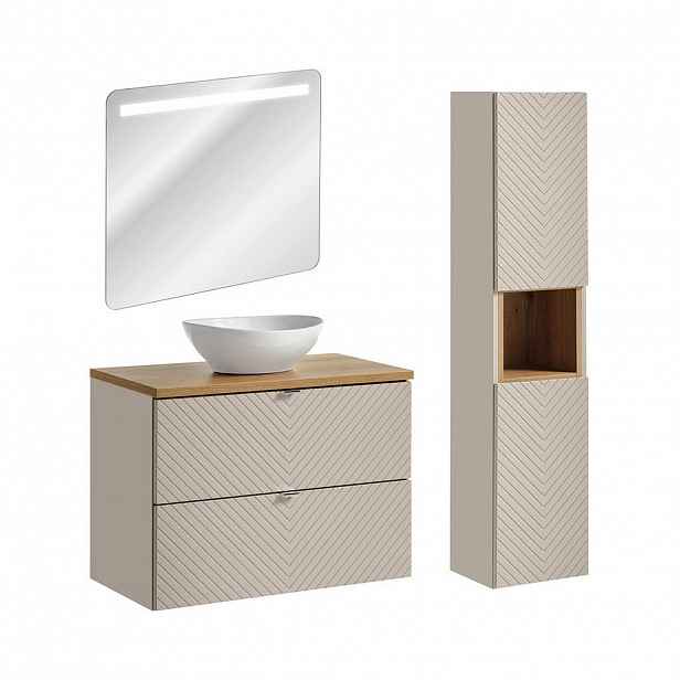 Petits-meubles KOUPELNOVÝ NÁBYTEK 80.4cm Manoa 2er-Set Kašmír