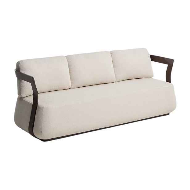 Hnědá/béžová čalouněná zahradní pohovka Tamaris – Kave Home