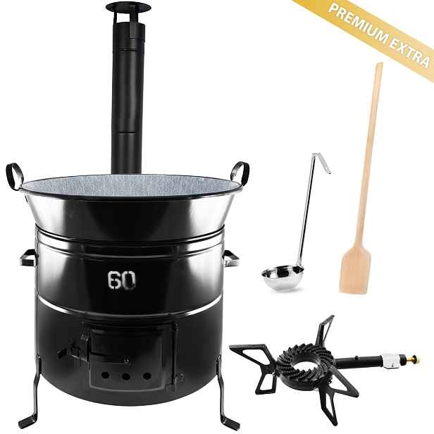 Kotlíková souprava 100L na guláš, zabijačku s hořákem – Perfect Home Premium Extra KH100